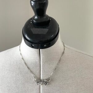 Vintage Style NWT Chico’s 18” Butterfly Silvertone Pendant Charm Necklace